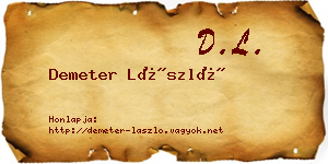 Demeter László névjegykártya