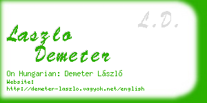 laszlo demeter business card