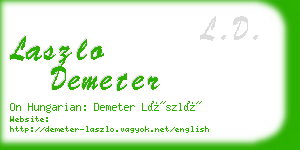 laszlo demeter business card